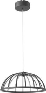 Lucande LED a sospensione Attea, nero, Ø 40 cm, alluminio