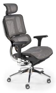 Sedia da ufficio Ethan in grigio - H139 cm