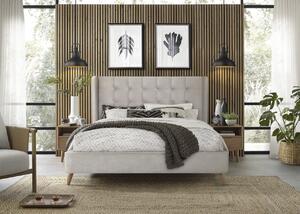 Letto Estella in velluto beige - 160x200 cm