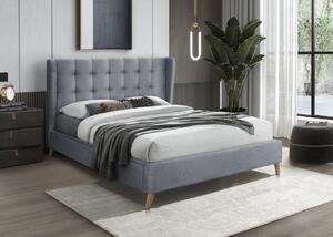Letto Estella in velluto grigio - 160×200 cm