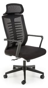 Sedia da ufficio Fabio in nero - H128 cm