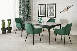 Tavolo allungabile Charles effetto marmo grigio/nero L180-260 cm