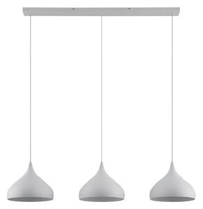 Lindby Elamira, luce a sospensione, bianco, metallo, 133 cm, 3 luci