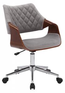 Sedia da ufficio Colt in noce/grigio - H64 cm