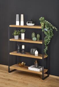 Scaffale Bolivar REG1 in rovere dorato/nero - H120 cm
