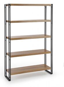 Scaffale Bolivar REG2 in rovere dorato/nero - H155 cm