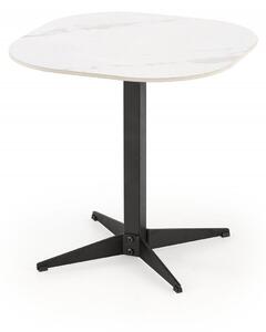 Tavolino da caffè Borna S effetto marmo bianco/nero - L50 cm