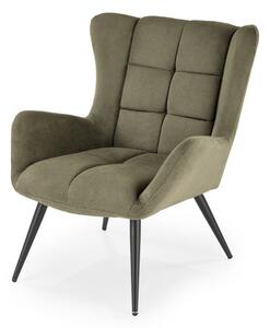 Poltrona Byron tessuto oliva - H92 cm