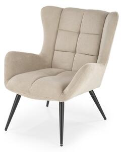 Poltrona Byron in tessuto beige - H92 cm