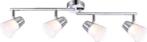 Lampada a sospensione Globo Tieka, cromata, con 4 LED; codice prodotto: 56185-4