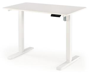 Scrivania B53 con funzione di regolazione in altezza in bianco/bianco - L105 cm