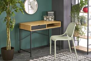 Scrivania B50 in legno naturale/nero - L95 cm
