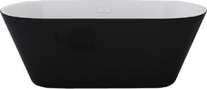 Vasca da bagno di design LAUSANNE II nera, freestanding, 170 x 80 cm