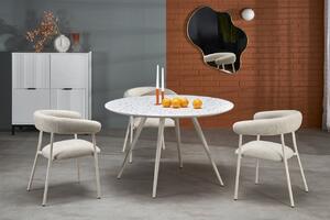 Tavolo rotondo Aramis terrazzo/bianco - ø120/h76 cm