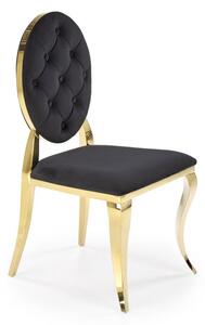Sedia K556 velluto nero Blu19/oro Blu19/oro