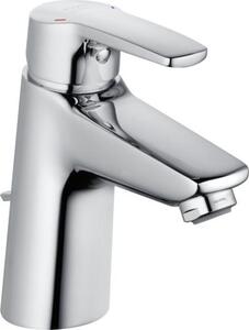 Miscelatore per lavabo Heinrich Schulte Alpha 320 cromo | miscelatore per lavabo con miscelatore monocomando e scarico a scomparsa da 1 1/4 di pollice | miscelatore moderno per rubinetto con sporgenza di 110 mm | miscelatore per bagno