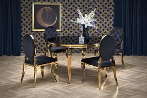 Tavolo rotondo Reginald 2 nero/oro ø120 cm