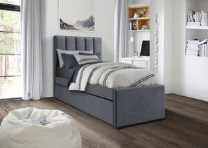 Letto Russo in velluto grigio - 90x200 cm
