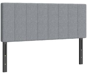 HOMCOM Testiera regolabile 3 livelli, imbottita con piedini in metallo, effetto lino 160x10x106/116/126 cm Grigio | Aosom Italy