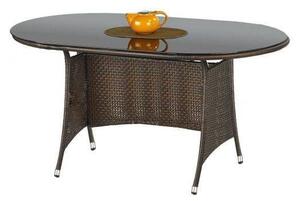 Tavolo Master in rattan/marrone L150xL90xH74 cm