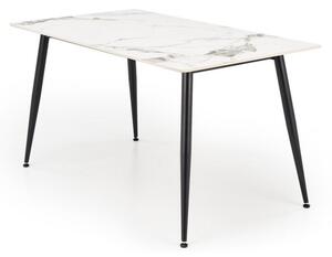 Tavolo Emilio L140 effetto marmo bianco/nero