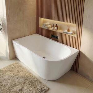 Vasca da bagno centro stanza Isia - 170 x 80 x 58 cm - Bagno bianco - Destra