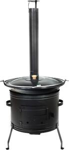 Grillplanet® Bollitore per gulasch 1,2 mm 39 cm incl. bollitore per gulasch da 22 litri e coperchio