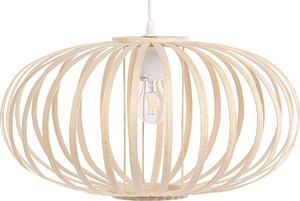 BELIANI Lampada a sospensione in bambù marrone chiaro, forma ovale 120 cm, stile boho, moderno, scandinavo