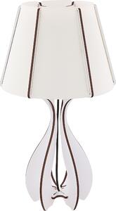 Lampada da tavolo Globo modello Tl, in MDF bianco con bordo marrone, 1 LED, codice prodotto 21581