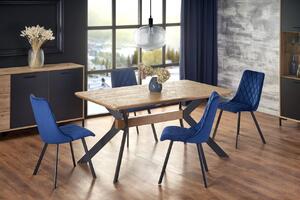 Bacardi L160-220 cm + 4 sedie K450 velluto blu navy