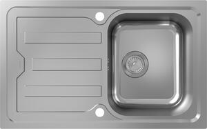 Hansgrohe S44 Evier encastré 342, acier inoxydable, avec égouttoir court, 820x510mm, 43368800, 43368800