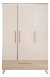 Armadio per bambini color crema/di colore naturale con effetto rovere 118x190x52 cm Sidney – Roba