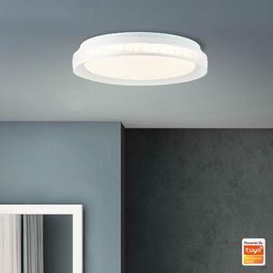 BRILLIANT Burlie Plafoniera LED 39cm trasparente/bianco Tuya app G97190/70