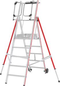 Scala a piattaforma Hymer Protect con porta di sicurezza a chiusura automatica, 8 pioli