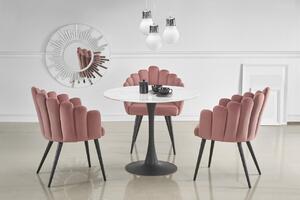 Set tavolo rotondo Ambrosio + 3 sedie K410 rosa/nero