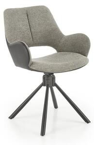 Sedia imbottita K494 grigio/nero