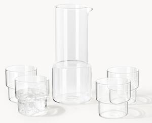 Set di caraffa e bicchieri in vetro soffiato Gustave 5 pz