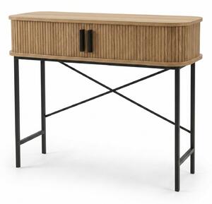 Consolle con ante scorrevoli SCAVA , nervata, 100 x 35 x 80,5 cm