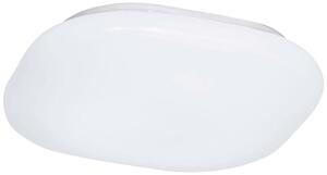 Plafoniera LED, acciaio bianco, quadrata, P 35 cm