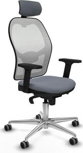 Sedia da ufficio con poggiatesta Piqueras y Crespo 2D086G2 Grigio