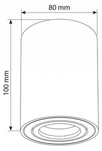BRILAGI - Faretto MIA 1xGU10/30W/230V 100x80 mm nero