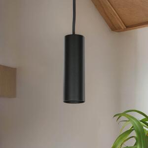 Lampada a sospensione in metallo D: 4 cm rotondo H: max. 130 cm Nero GU10 Moderno Lampada a sospensione