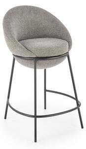 Sgabello da bar imbottito H-118 in grigio