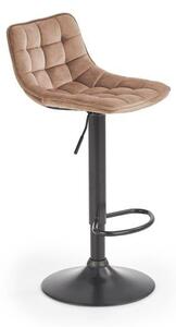 Sgabello da bar H-95 in velluto beige