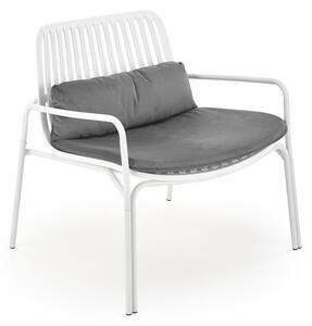 Poltrona Melby in plastica bianco - H75 cm