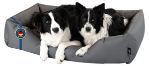 Cuccia per cani BedDog ZARA con rivestimento lavabile, cesto per cani, divanetto per cani, STEEL-GREY (grigio), (XXL) ca. 120x85x23 cm