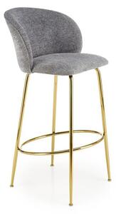Sgabello da bar imbottito H-116 in grigio