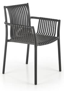 Sedia in plastica K492 in nero