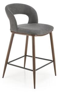 Sgabello da bar imbottito H-114 in grigio/nero