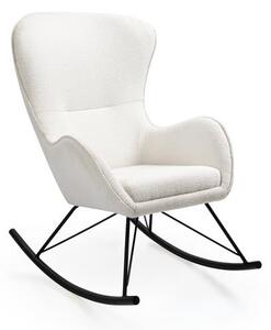 Poltrona a dondolo Liberto 3 bianco/nero - H106 cm